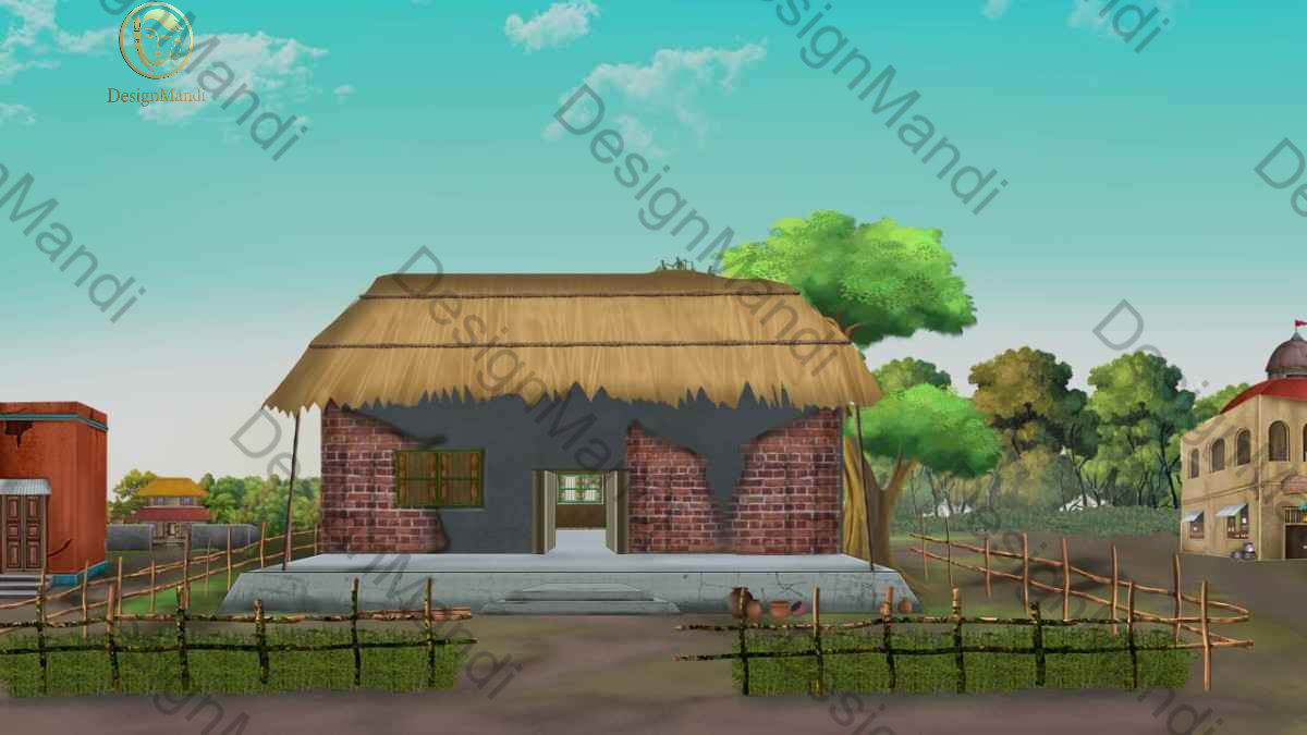 Indian Village Backround– PSD Background – Quality 4k
