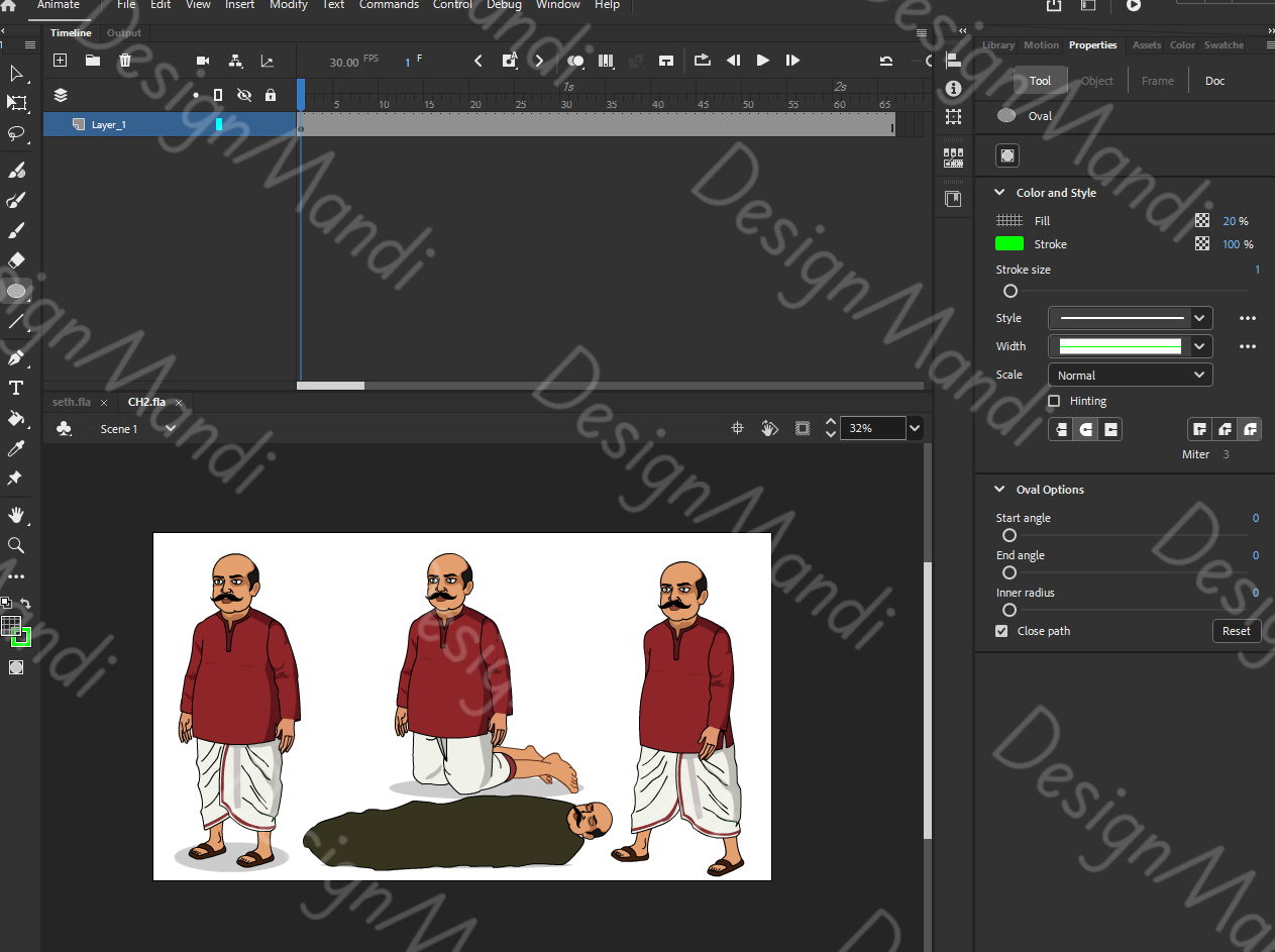 Seth Character (Adobe Animate Vector)
