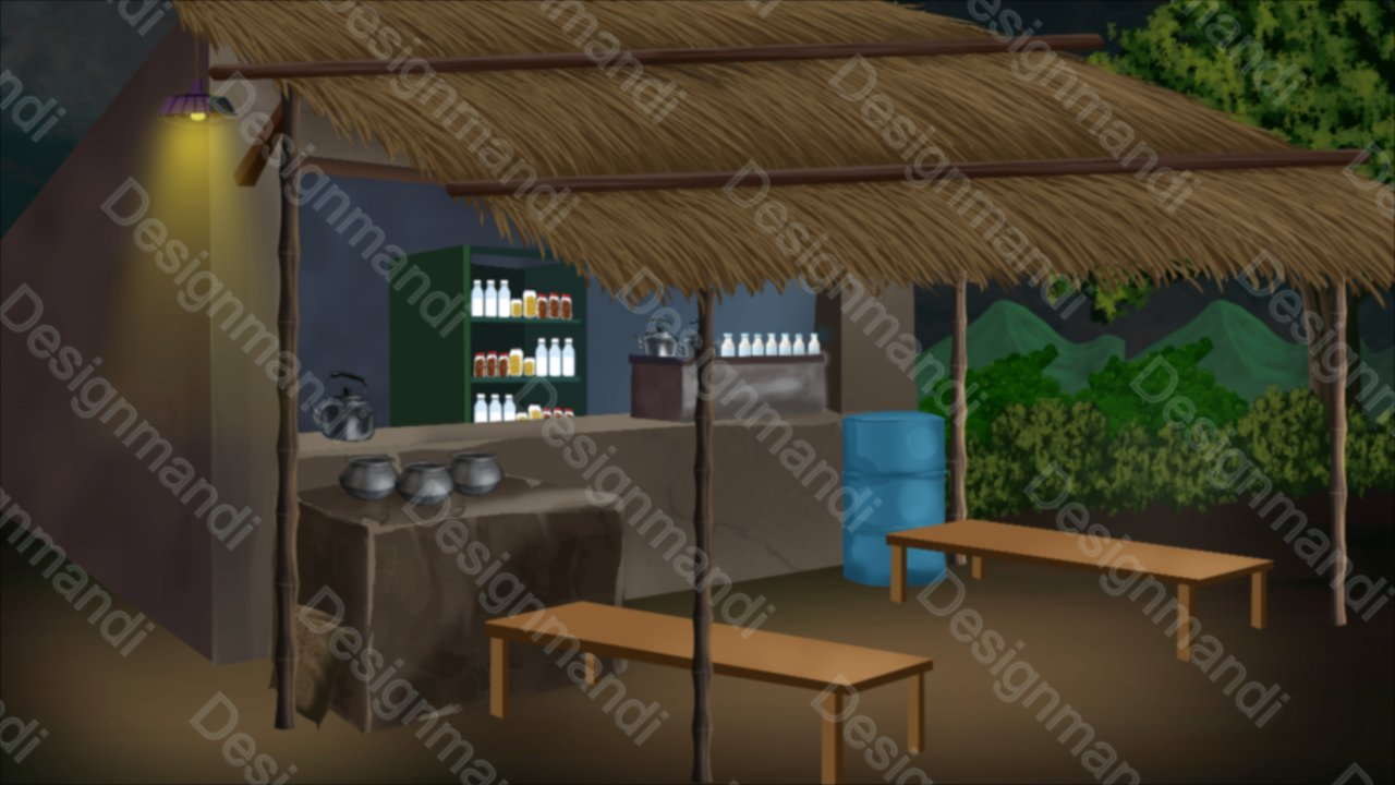Indian Horror Village Tea Stall (PSD File)